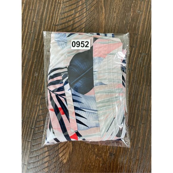 Athleta Board Shorts Women 2 Pink Palm Leaf Print Swim Zip Pockets‎ Athleisure - Picture 11 of 11